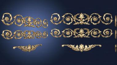 3D model Set of decors with floral ornaments (STL)